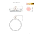thumbnail image 5 of ANGARA Freshwater Cultured Pearl Dual Shank Ring with Diamonds in 14K White Gold for Women | June Birthstone, Birthday, Anniversary, Jewelry Gift for Women | Pearl Ring, 5 of 8