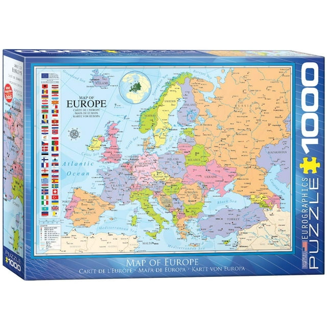 Puzzle EuroGraphics con el mapa de Europa de 1000 piezas