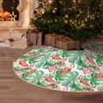 thumbnail image 5 of Fotbe Flamingo And Monstera Pattern Christmas Tree Skirt, Tree Skirts Plush Christmas Decorations, Christmas Tree Skirts Xmas Decorations Holiday Party Decor-48", 5 of 6