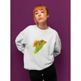 thumbnail image 2 of Chameleon Watercolor Art Sweatshirt Women -Image by Shutterstock, Female x-Large, 2 of 4