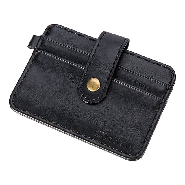 Ultra-Thin RFID Blocking Slim Card Wallet - Compact Designer Purse Organizer with ID Holder