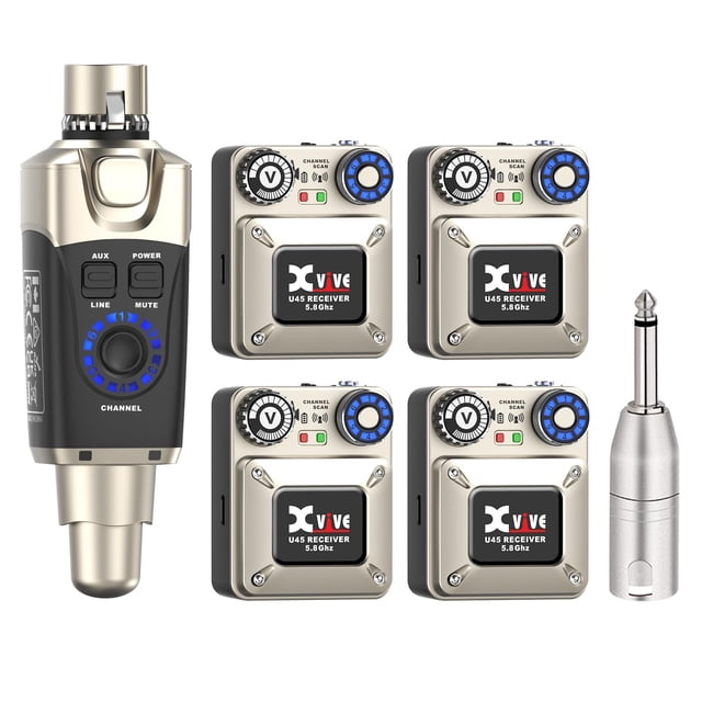 Sistema Inalámbrico de Monitoreo In-Ear Xvive U45R4 5.8GHz Alcance de 30m