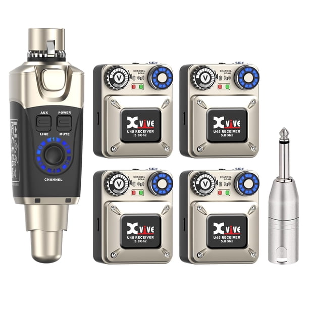 Sistema Inalámbrico de Monitoreo In-Ear Xvive U45R4 5.8GHz Alcance de 30m