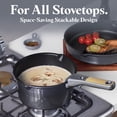 thumbnail image 4 of CAROTE 10-Piece Nonstick Pots and Pans Set, Kitchen Cookware Set with Detachable Handle, Induction Compatible, Dark Gray, 4 of 9