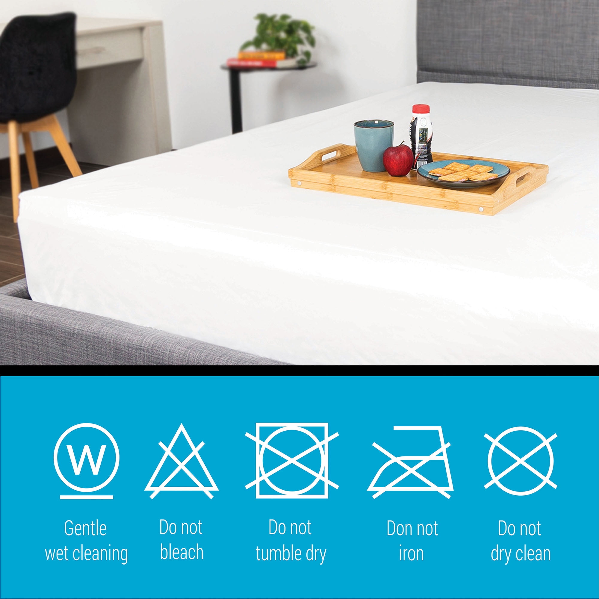 Mainstays NexGen Waterproof Fitted Mattress Protector, King