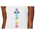 thumbnail image 3 of Women's 7 Colored Chakras Moisture-Wicking Relaxed Yoga Tank Top, Small Aqua Heather, 3 of 5