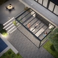 thumbnail image 6 of Swiss-made 10' x 20' CUBO Easy Glass Roof Patio Cover with 3-Side Sliding Glass Doors, LED Roof Lights, Easy Installation, Durable Outdoor Canopy for Garden, Deck & Patio, 6 of 20