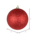 thumbnail image 2 of Vickerman N189103D Ornement Boule Brossée Rouge de 4 Po 6 par Sac, 2 of 3