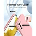 thumbnail image 2 of 3 in 1 for Samsung Galaxy S22 Plus Case, with 2 Pack Screen Protector, with Full Camera Cover Protection，Liquid Silicone Slim Shockproof Protective s22+ Phone Case [Microfiber Lining] (Pink), 2 of 12