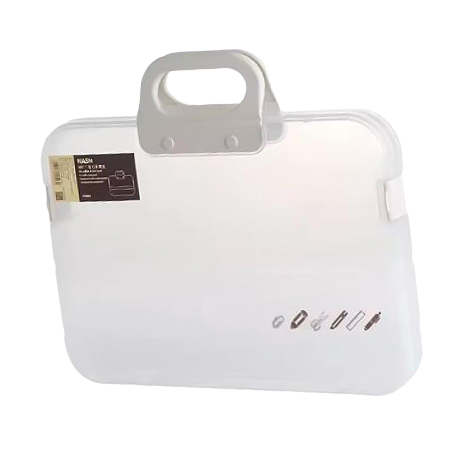 MAGIDEAL Portable files Organizer A4 Document Box Multipurpose Accessories with Snaps Transparent
