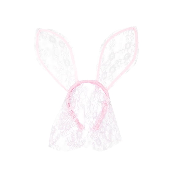 Vestido de fiesta de Pascua con encaje y diadema de encaje, top de poliéster para niños con conejito