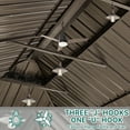 thumbnail image 6 of INTER HUT 12x20 FT Outdoor Hardtop Gazebo with Nettings and Curtains, Aluminum Frame Galvanized Double Roof Pavilion Gazebo, Brown Frame, 6 of 6