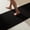 Black, variant on DEA Bathroom Runner Rugs, Long Bath Mat Runner Washable Thin Quick Dry Low Pile Bathroom Runner Rugs Non Slip, White 16"x60"