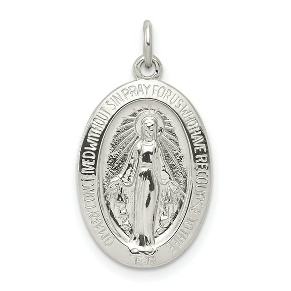 Solid Sterling Silver .75 Inch Miraculous Medal