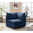 thumbnail image 3 of Meridian Furniture Jacob Coin en Velours Bleu Marine, 3 of 9