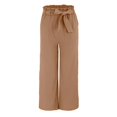 thumbnail image 4 of yunLCZ Women's Casual Plus Size Pants Women's Solid Color High Waisted Casual Wide Leg Pants With Elastic Waist Straight Leg Pants Casual Lounge Sweatpants, 4 of 4