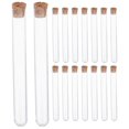 thumbnail image 1 of 100pcs Plastic Test Tubes Bath Salts Storage Tubes Liquid Container with Stopper, 1 of 3
