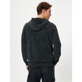 thumbnail image 4 of Oversized Washed Effect Seam Detail Hoodie, 4 of 6