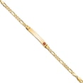 thumbnail image 2 of 14K Yellow Gold Medical Red Enamel Figaro Id Bracelet (7 X 6.5) Made In United States xm565fr-7, 2 of 5