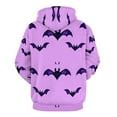 thumbnail image 4 of Purple Bat Hoodies Oversized Hoodie Women Long Sleeve Casual Sweatshirts, 4 of 5