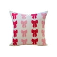 thumbnail image 2 of Meggemo Pink Valentine Bow Pillow with Insert Compressed Cotton Filling Double Sided Decorative Cushion Xmas Soft Fabric Decor for Sofa Couch Indoor Home, 2 of 7