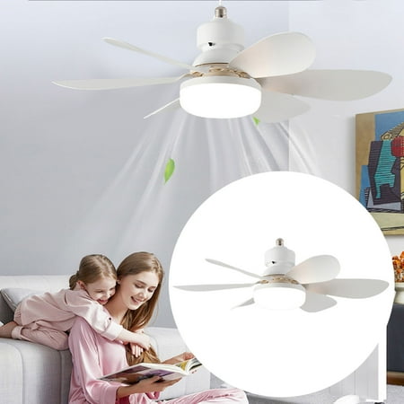 

Weerihhol Small Ceiling Ceiling Fan Light Silent Strong Wind Infinite Dimming Speed Regulation LED Flower Shaped Fan Light 40W Three Color Dimming Remote Control Version With Lamp Small Fans Portable