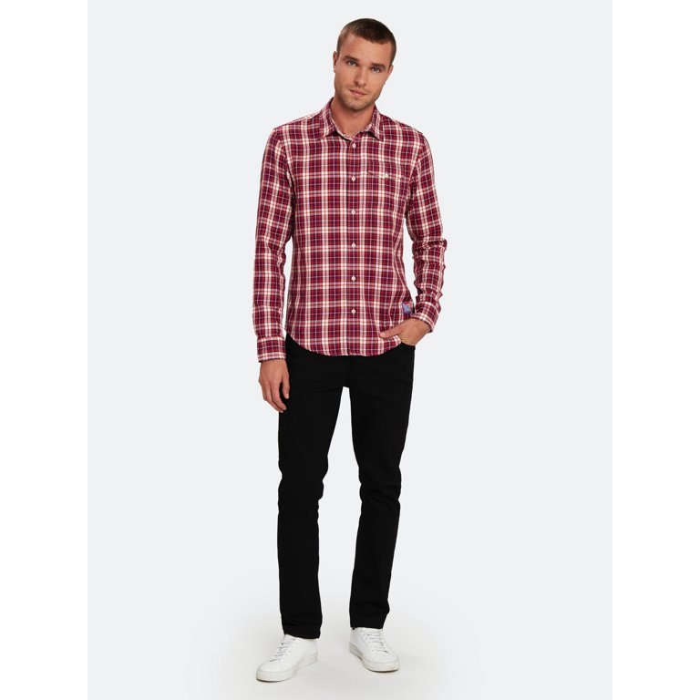 Scotch & Soda RED Regular Fit Check Shirt, US 2X-Large