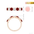 thumbnail image 5 of ANGARA Lab Grown 1.36 Ct Half Eternity Seven Stone Ruby and Lab Diamond Wedding Ring for Women in 14K Rose Gold (Size-4mm) | July Birthstone, Anniversary, Jewelry Gift for Women | Lab-Grown Ruby Ring, 5 of 8