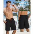 thumbnail image 5 of Justay Story Mens Swim Trunks 9" with 2 in 1 Compression Breathable Liner Zipper Pockets Quick Dry Swim Bathing Suit Summer Beach Shorts, Size S-2XL, 5 of 10