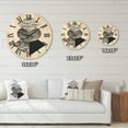 thumbnail image 4 of Designart 'Abstract Geometry Shapes With Tropical Palm Leaf I' Modern Wood Wall Clock, 4 of 5