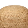 thumbnail image 6 of Ox Bay Julian Round Natural/Gray Striped Indoor Pouf Ottoman, 18"H x 18"W, 6 of 7