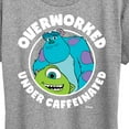 thumbnail image 3 of Monsters Inc. - Overworked Under Caffeinated - Women's Raglan Graphic T-Shirt, 3 of 5