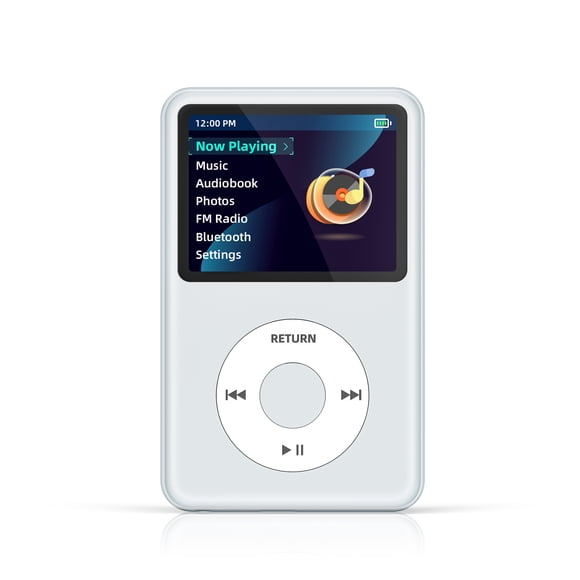 Innioasis 64GB Mp3 Player with Bluetooth, 2.4" Portable Mini HiFi Sound Bluetooth Walkman Digital Music Player with FM Radio Audiobook and Speaker Built in for Kids (Silver)