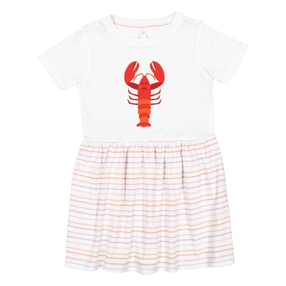 Inktastic Lobster Cute Ocean Creature Girls Toddler Dress