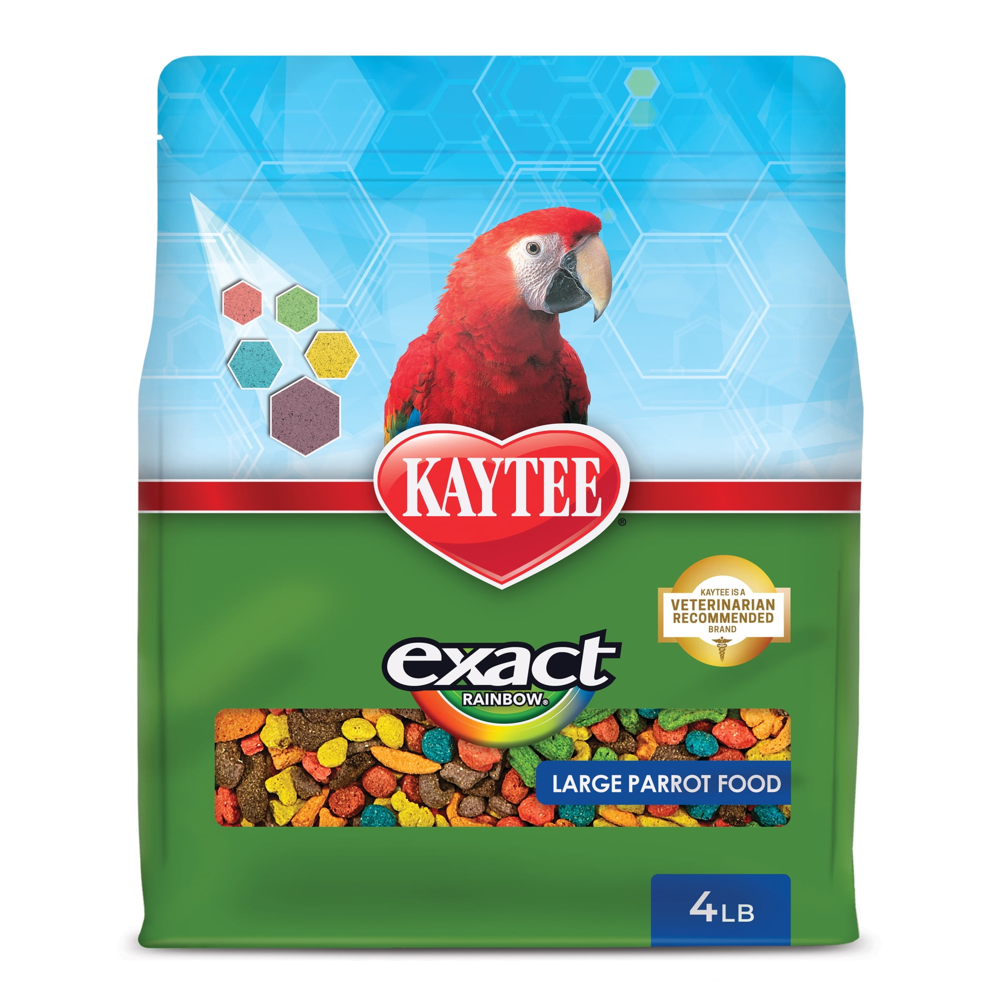 Kaytee Exact Rainbow Premium Large Parrot Food 4 Pounds