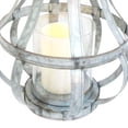 thumbnail image 2 of Transitional Metal Candle Holder with Rope and Glass Shade, Gray- Saltoro Sherpi, 2 of 5