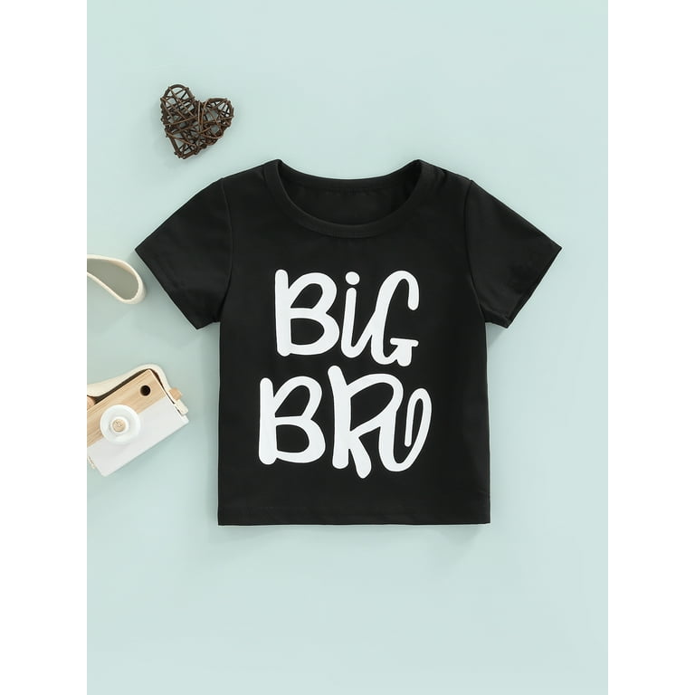 wybzd Toddler Baby Boys Short Sleeve T-Shirt Big Bro Letters