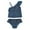 Blue, variant on Toddler Girls Swimsuits Strap Swimwear Dot Print Bathing Suit Two-piece Ruffles Summer Swimwear Tankini Sets Size 18-24 Months