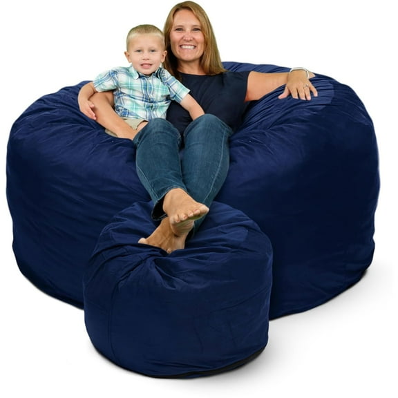 Ultimate Sack 6000 (6 ft.) Bean Bag Chair with Footstool (Bundle)