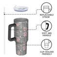 thumbnail image 4 of 40oz Pioneer Flower Floral Print Pattern Insulated Tumbler with Handle, BPA-Free Leak Proof Lid and Straws, Double Wall Vacuum, Hot 12h/Cold 34h, 4 of 6