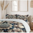 thumbnail image 5 of Ambesonne Mandala Duvet Cover Set, Dreamy Astral Floral Boho, Calking, Eggshell Sea Blue Indigo, 5 of 5