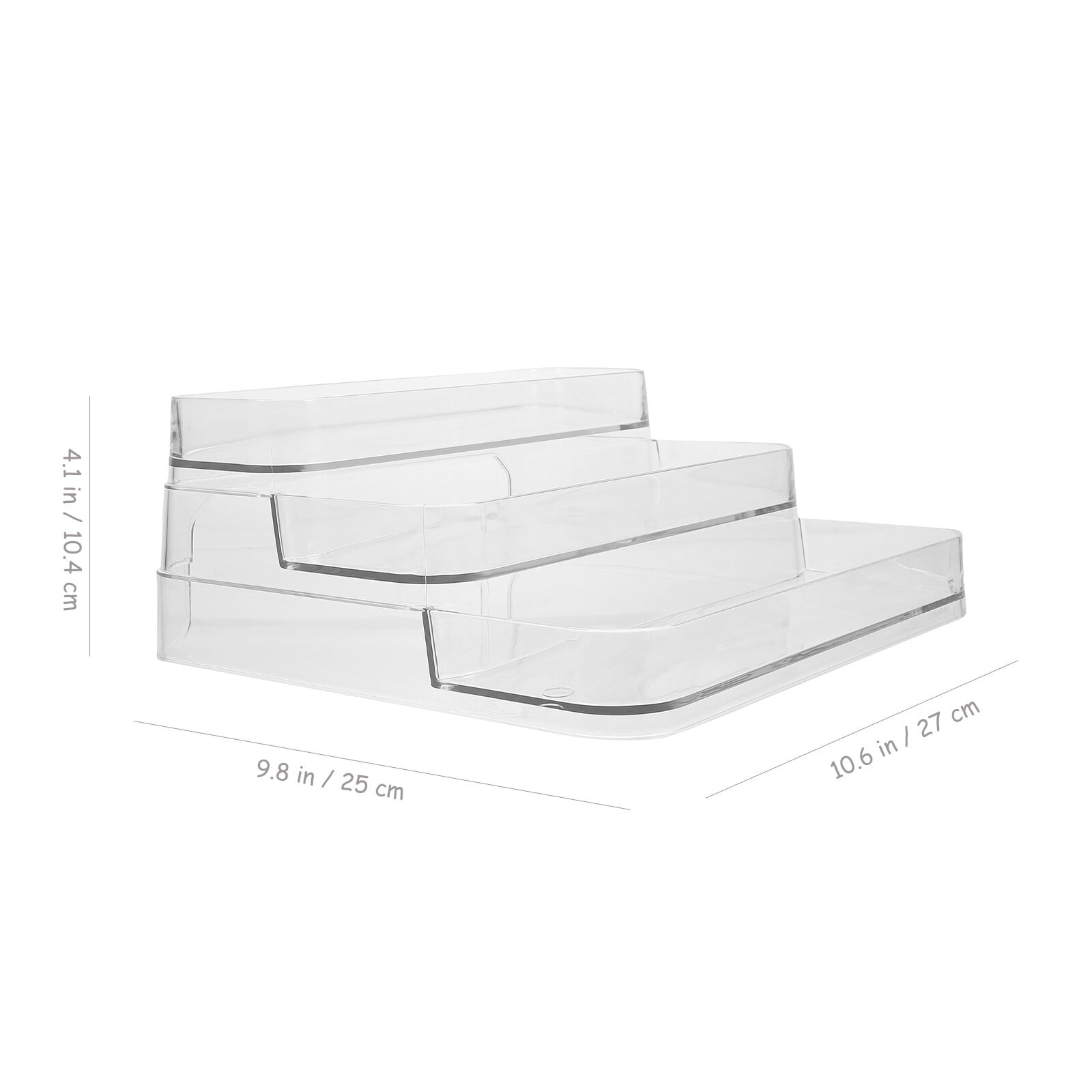 Acrylic Desktop Organizer 3Tier Glass Cup Holder Tray Home Sundry