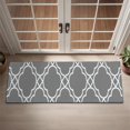 thumbnail image 2 of Gray Geometric Quatrefoil Pattern Door Rugs,Washable Non Slip Door Mats Indoor,Decorative Door Mats,Entry Mat Indoor for Entrance,Bedroom,Kitchen,Bathroom,16"x47", 2 of 6
