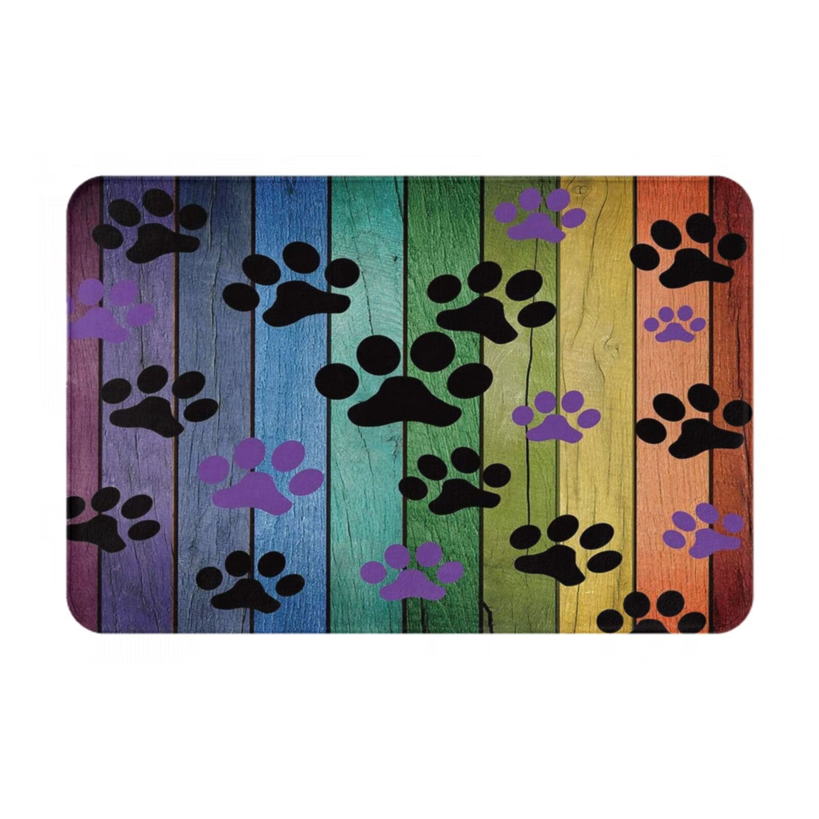 Dirty Dog Doormats Cute Dog Paw Footprints Mat Entrance Front Door Rug