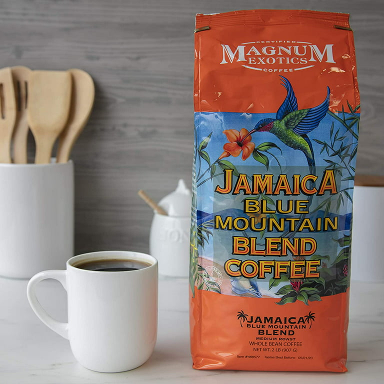 Mélange de café Magnum Jamaïque Blue Mountain - 2 lbs grain entier (paquet  de 4)