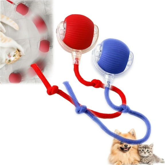 Pounce Pal Cat Toy, Ulvra Cat Toy,Self Moving Dog Toys,Pounce Ball for Cats,Spin Kit Interactive Dog Ball, Electronic Ball Cats Toy, Interactive Dog & Cat's Toy for Indoor Pet Kittens