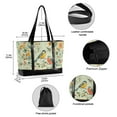 thumbnail image 2 of FORMRS Canvas Laptop Tote Bag for Women with 15.6" Computer Compartments Shoulder Handbag, Green Floral Pattern, 2 of 7