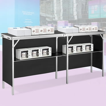 SKYSHALO Trade Show Display Podium Table Counter Stand 77.95"x15.16"x34.65" Folding