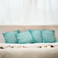 thumbnail image 3 of Ambesonne White Throw Pillow Cover 4 Pack, Symmetrical Floral Curves, 16", White, 3 of 6