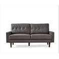 thumbnail image 3 of Uspridefurniture Acire 69.3" Faux Leather Cushion Back Sofa, Gray, 3 of 5